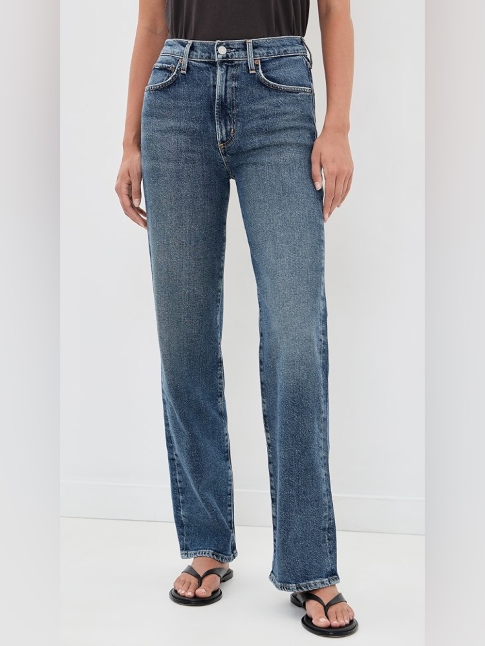 Agolde Riley High Rise Crop Straight Jeans